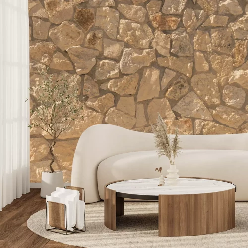 Fototapete Steintextur in Beigetönen