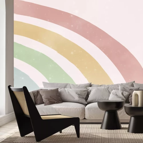 Fototapete Regenbogen in Pastellfarben