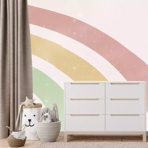 Fototapete Regenbogen in Pastellfarben
