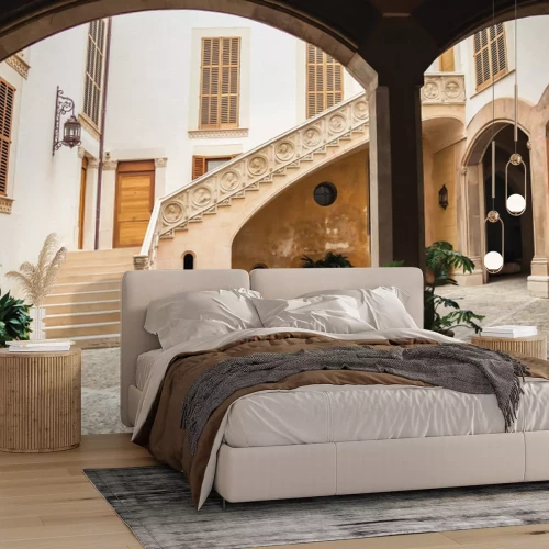 Fototapete Innenhof von Mallorca mit barocker Verzierung