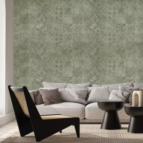 Fototapete Vielfältige Mosaikmuster in Brauntönen