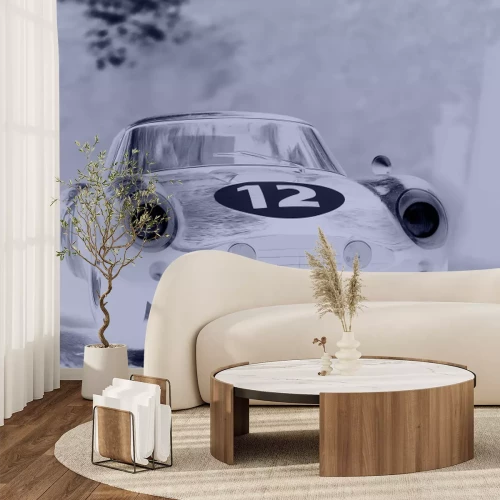 Fototapete Vintage-Autorennen auf der Straße