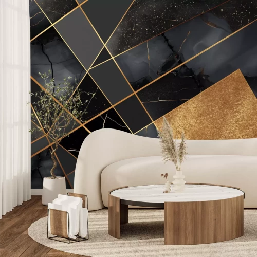 Fototapete Geometrische Abstraktion mit Gold