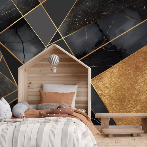 Fototapete Geometrische Abstraktion mit Gold