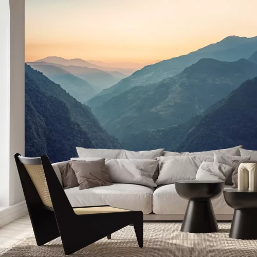 Fototapete Berge bei Sonnenuntergang Landschaft