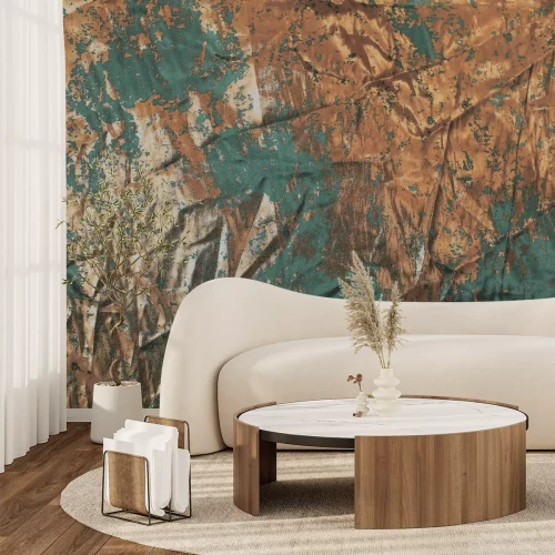 Fototapete Kupfergrüne Textur im Vintage-Stil