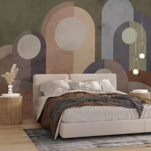 Fototapete Geometrisches Muster mit Betonstruktur