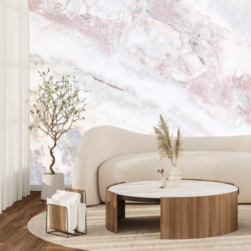 Fototapete Marmorsteinstruktur mit rosa Elementen