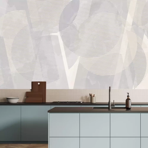 Fototapete Geometrische Formen grau beige minimalistisches Muster