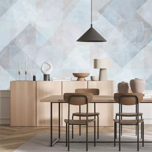 Fototapete Ein minimalistisches geometrisches Muster auf einem Marmorhintergrund