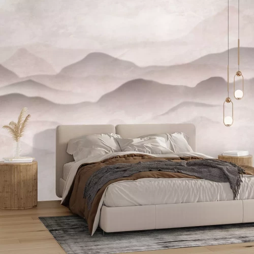 Fototapete Minimalistische Berglandschaft in Beige