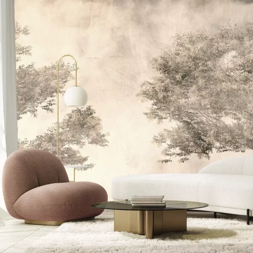 Fototapete Laubbäume Natur im Vintage-Stil