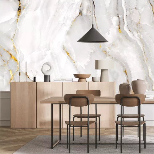 Fototapete Marmorsteintextur mit Gold