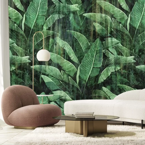 Fototapete Vintage tropische Blätter