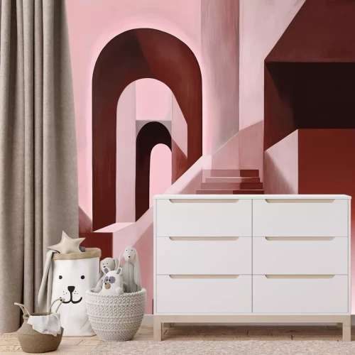 Fototapete Modernes Treppendesign mit markanten Formen