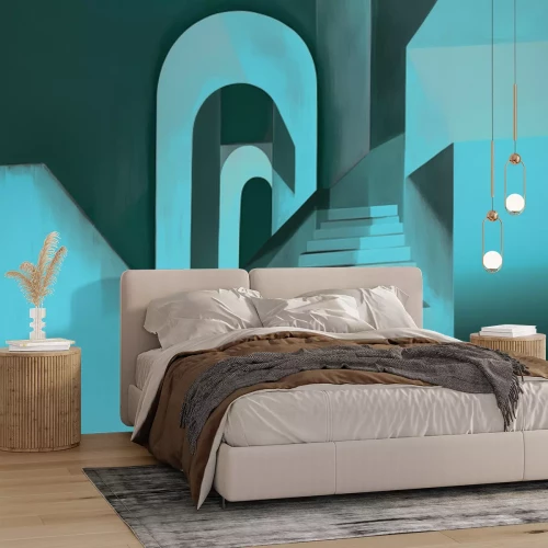 Fototapete Modernes Treppendesign mit markanten Formen