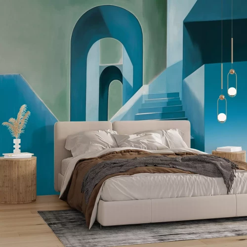 Fototapete Geometrische Formen mit Treppen