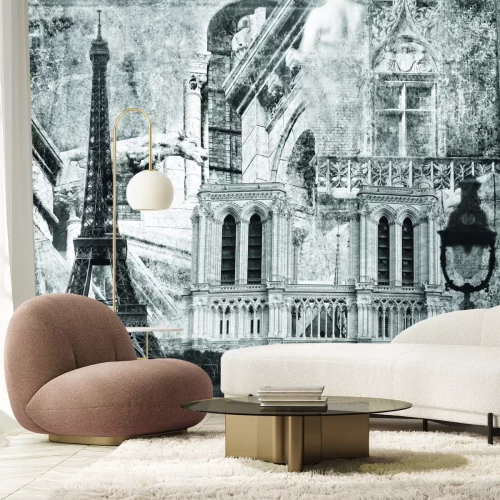 Fototapete Monochromatische Darstellung von Paris