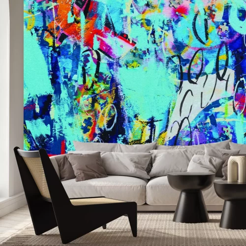 Fototapete Abstrakte Street Art an der Wand