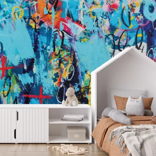 Fototapete Abstrakte Street Art an der Wand