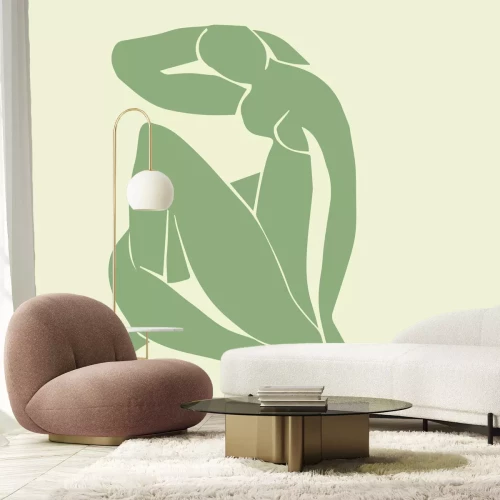 Fototapete Imitation eines Frauenkörpers auf hellem Hintergrund