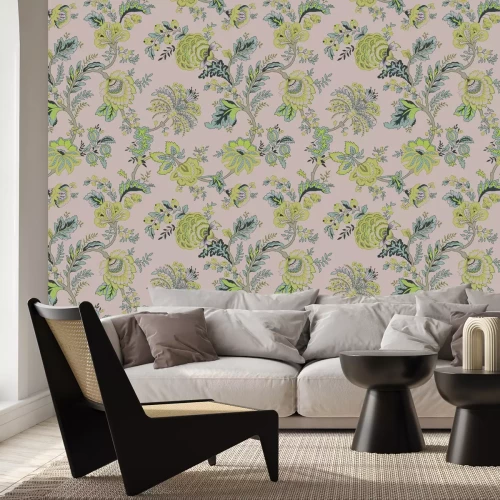 Fototapete Bouquet tropischer Blumen in dichter Vegetation