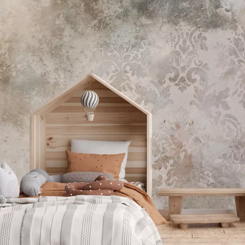 Fototapete Ornament im provenzalischen Stil auf Beton