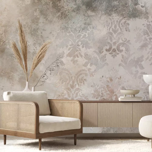 Fototapete Ornament im provenzalischen Stil auf Beton