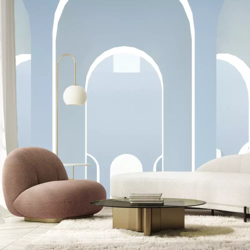 Fototapete Abstrakte Bögen in Grautönen