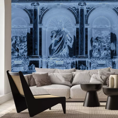 Fototapete Architektur mit einem Brunnen in Rom