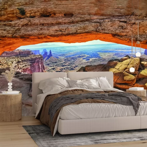 Fototapete Felsklippen mit Blick auf die Wüste