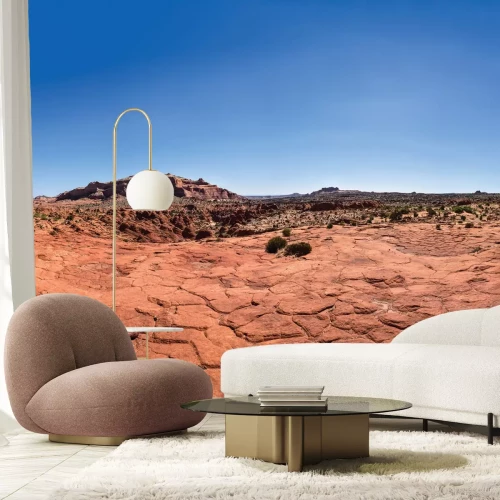 Fototapete Panorama der roten felsigen Wüste