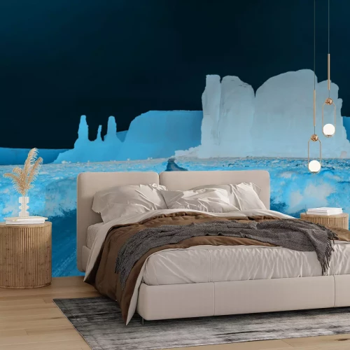 Fototapete Sandiger Weg in der Wüste zwischen Felsen