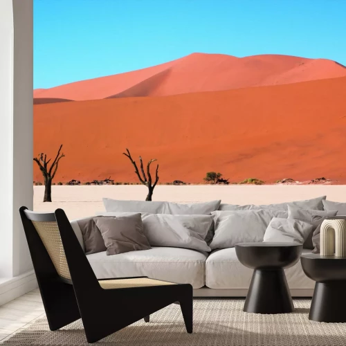 Fototapete Wüstenbäume vor dem Hintergrund von Hügeln