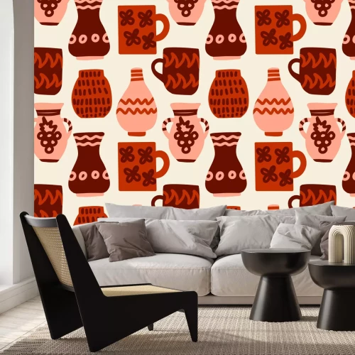 Fototapete Handbemalte Tongefäße