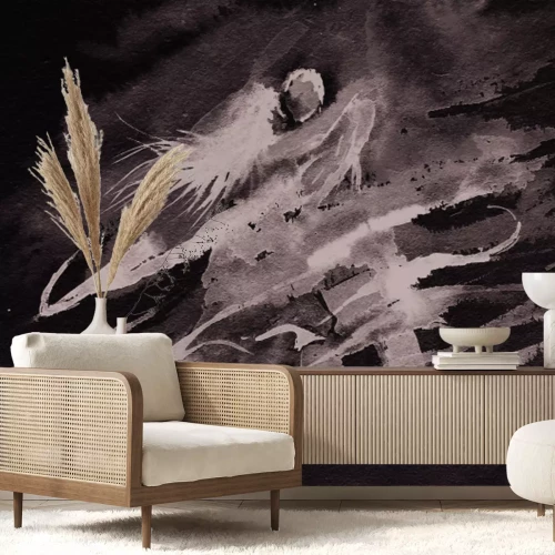 Fototapete Tanzendes Paar in verschwommenem Gemälde