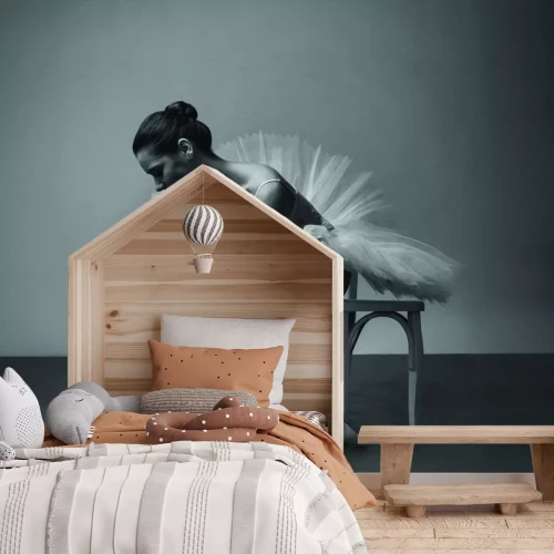 Fototapete Monochromatisches Foto einer Ballerina