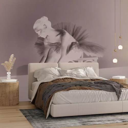 Fototapete Monochromatisches Foto einer Ballerina