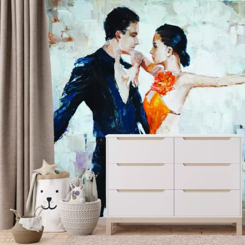 Fototapete Frau und Mann im Gesellschaftstanz