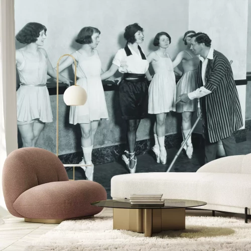 Fototapete Ballettschule im Retro-Stil