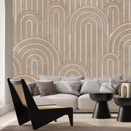 Fototapete Bögen mit goldenen Streifen