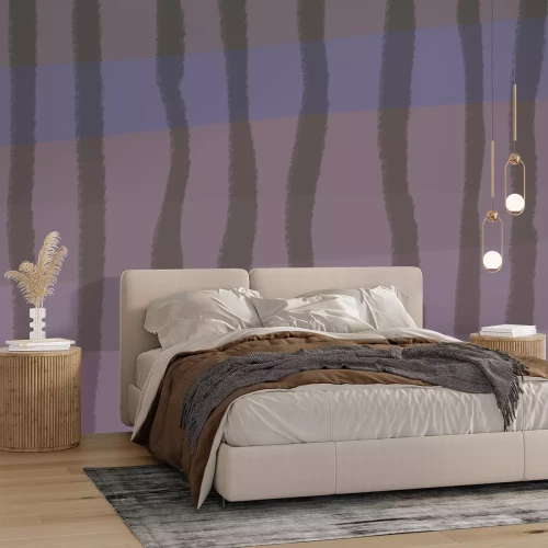 Fototapete Wellige Streifen auf dunklem Hintergrund