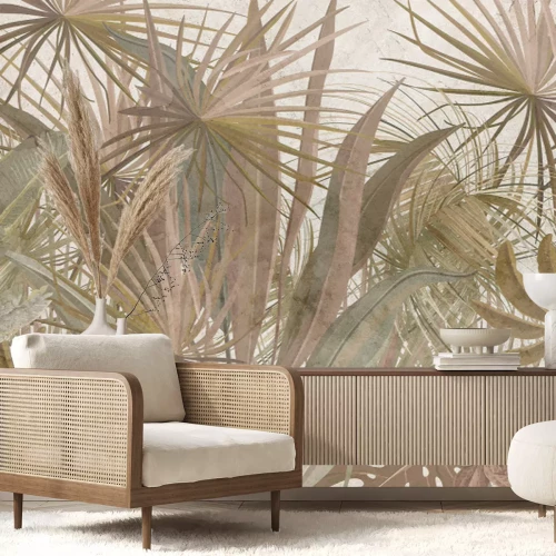 Fototapete Dschungel voller tropischer Blätter