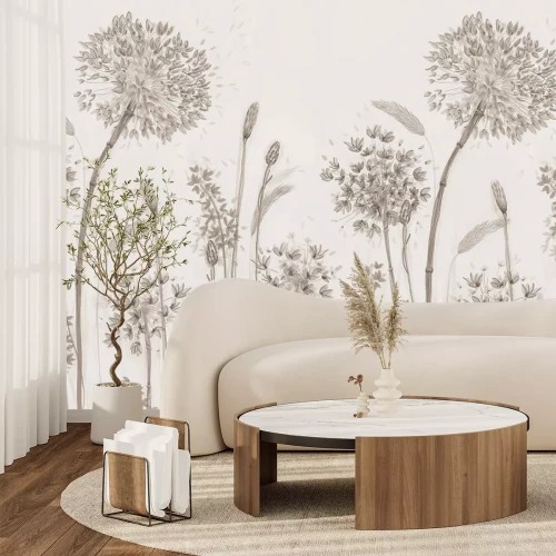 Fototapete Wiese mit Wildblumen