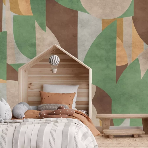 Fototapete Abstrakte geometrische Formen im modernen Stil mit Textur