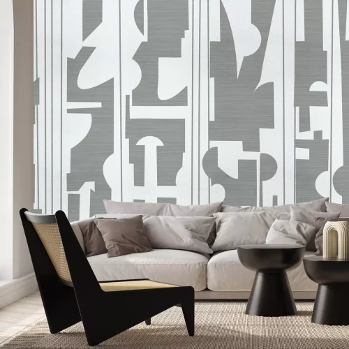 Fototapete Modernes geometrisches Muster in Grautönen