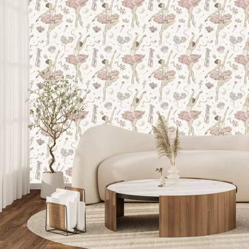 Fototapete Frauen, die Ballett in Rosa tanzen