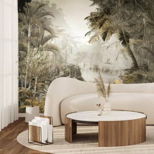 Fototapete Tropischer Wald mit Palmen