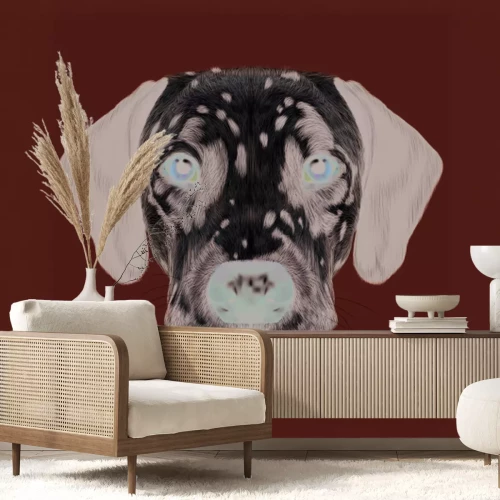 Fototapete Dalmatiner Hund auf blauem Hintergrund