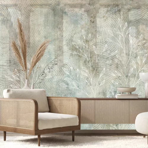 Fototapete Textur mit botanischem Muster